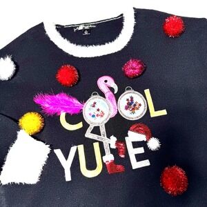 COOL YULE PINK FLAMINGO UGLY SWEATER Womens Size Large by "United States Sweater